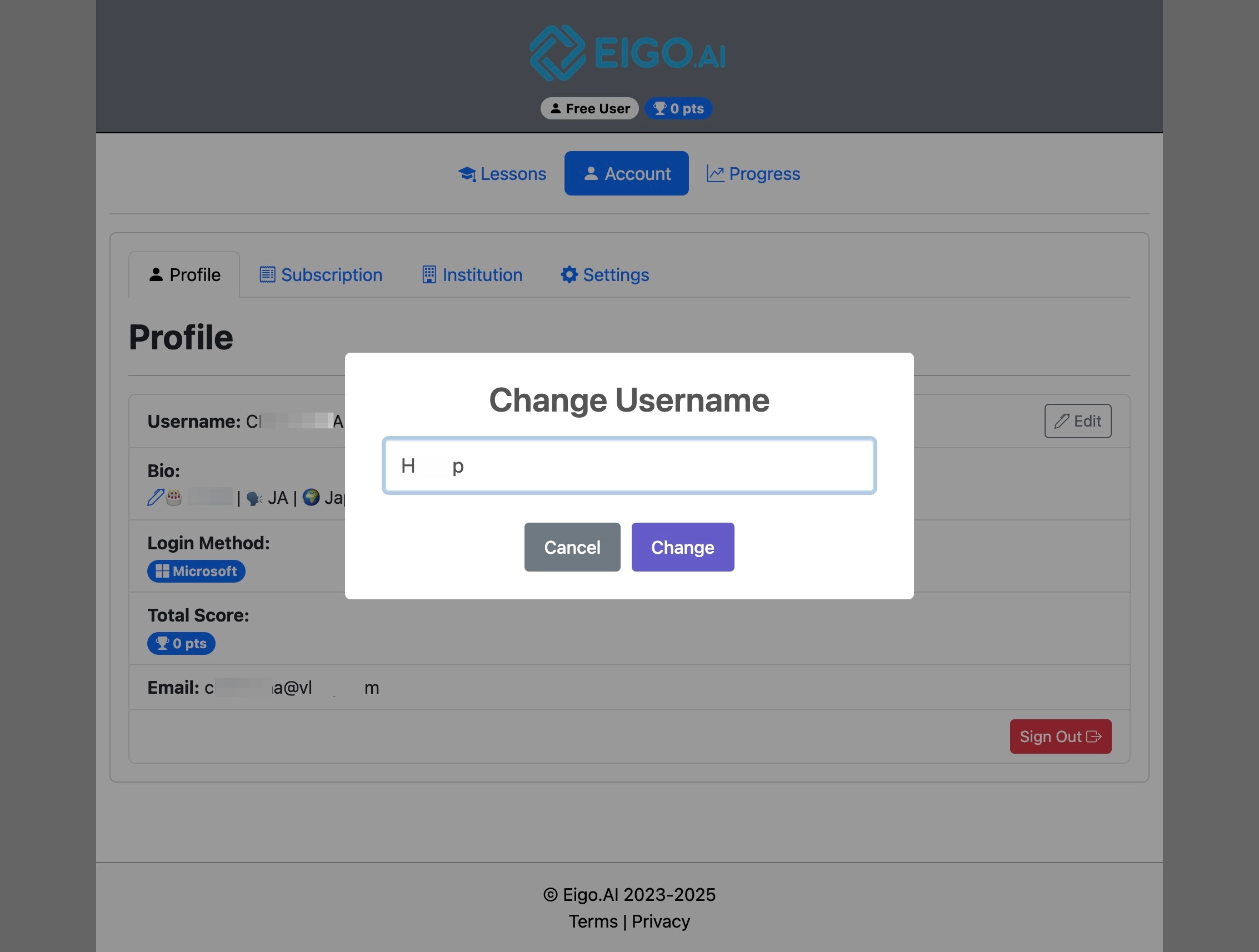 Screenshot for How to change your username, step 4
