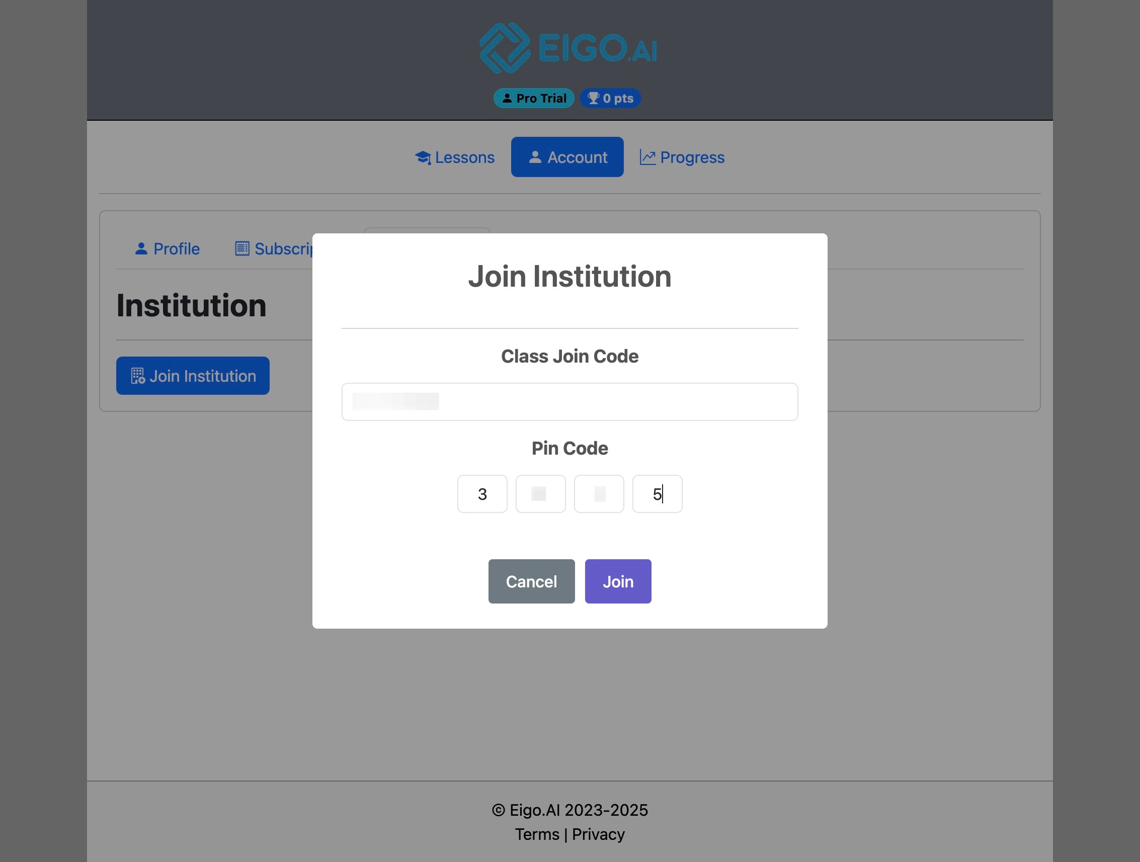 Screenshot for How to add students to a class in your institution, step 7