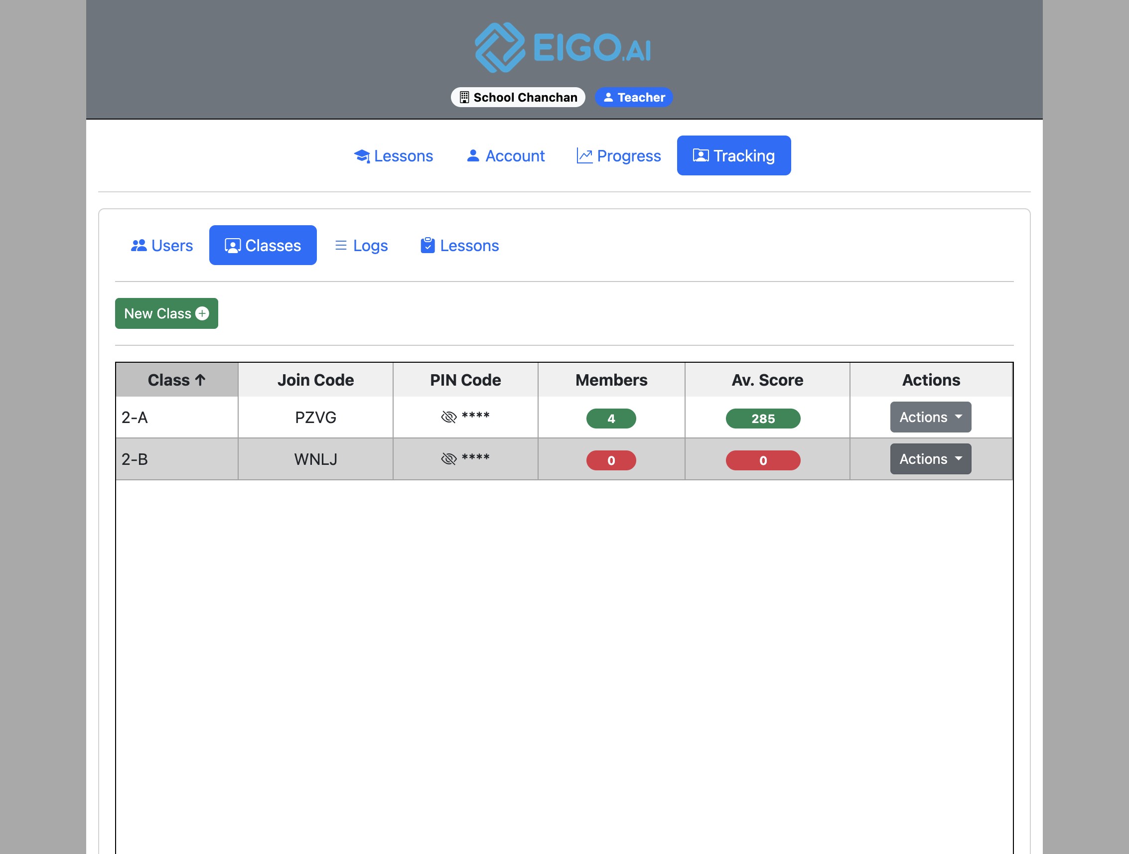 Screenshot for How to override institutional options for specified classes, step 3