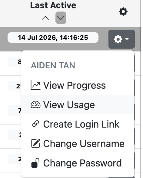 Screenshot for How to view student AI token and speaking usage, step 3